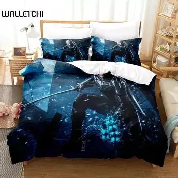 Аниме METAL GEAR RISING REVENGEANCE в Steam Постельное белье Пододеяльник Постельный комплект Одеяло Чехол Наволочка Одеяло king-size Queen Size 70x133cm 2pcs