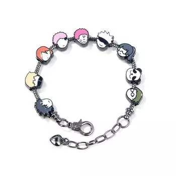 Аниме милый мультфильм металл джиу-джитсу кайсен браслет своими руками фушигуро мэгуми юдзи подвеска съемный браслет фанаты косплей подарок ювелирные изделия