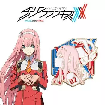 Аниме «Милый во Франксе» 02 Стрелиция Мультфильм Фан-арт Девочки Металлическая Брошь Значок Аксессуар National Team 02 Crane Wanglan