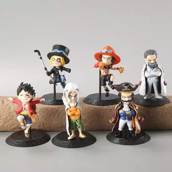 Anime Monkey D Luffy Ace Sabo Gol D Roger Silvers Rayleigh PVC Figure Collectible Model Doll Toys