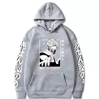 Аниме Моя геройская академия Shinso Hitoshi толстовки пуловер унисекс верхняя одежда хип-хоп топы XS чёрный