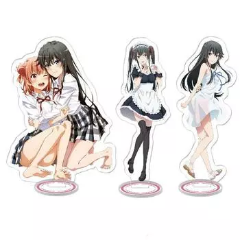 Аниме Моя юность Романтическая комедия не так Акриловая подставка Фигурка Игрушка ПВХ Настольная подставка Модель Игрушки Подарок