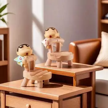 Аниме мультфильм милый карандаш Шин-тян подставка для мобильного телефона креативный маленький орнамент подставка для мобильного телефона офисный настольный милый кукла белый