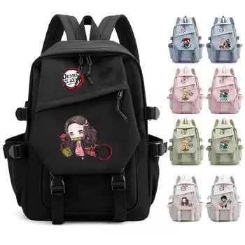 Аниме мультфильм школьная сумка рюкзак Demon Slayer Nezuko Kawaii большая вместимость манга для путешествий повседневная сумка для девочек для взрослых