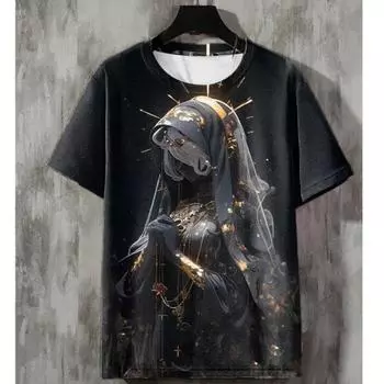 Аниме Мужская футболка Сексуальная Красота 3D Печатные футболки Harajuku Футболки с коротким рукавом Повседневная свободная мужская одежда больших размеров Y2k Топы S