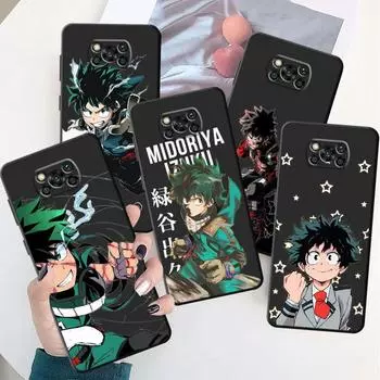Чехол Anime My Hero Academia для Xiaomi Poco F4 F1 M4 5G X4 X3 Pro F3 GT X3 NFC M3 C40 F3 GT X4 NFC X4 Pro матовый черный чехол Pocophone F1