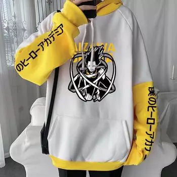 Аниме My Hero Academia Shouta Aizawa Cool Print Hooded Men Women Boku No Hero Academia Manga Hoodies Harajuku Unisex Sweatshirt XS белый