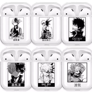 Аниме My Hero Academy фигурки прозрачный чехол для Airpods Funda Airpods 2/1 чехол Boku No Hero Academy мягкий чехол из ТПУ