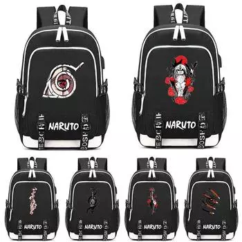Аниме Наруто Холщовый Рюкзак Печатный Рюкзак Для Девочек Мальчиков Назад В Школу Книжный Рюкзак Детский Подарок Мужчины Женщины Дорожная Сумка Рюкзак