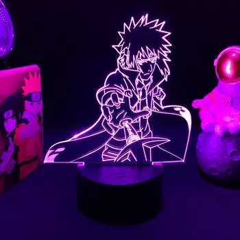 Аниме Наруто Намикадзе Минато 3d ночник для детей украшения спальни манга подарок прикроватная лампа