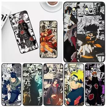 Аниме Наруто в стиле манга для Xiaomi Civi Mi Poco X3 NFC F3 GT M4 M3 M2 X2 F2 Pro C3 F1, силиконовый чехол, черный чехол для телефона Xiaomi Poco F1