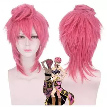 Аниме Невероятные приключения Джоджо, Золотой ветер, Триш Уна, красный стиль, термостойкие накладные волосы, вечерние костюмы для Хэллоуина, Джоджо, костюм для косплея, парик One Size красный