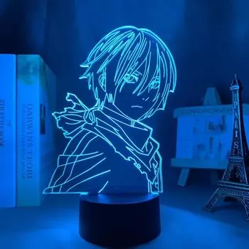 Аниме Noragami Yato рисунок светодиодный ночник для декора спальни свет подарок на день рождения манга Noragami 3d настольная лампа