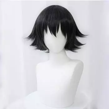 Аниме Охотник х Охотник Сидзуку Мурасаки Косплей Парик Короткий Черный Стильный Термостойкий Синтетический Волосы Парики + Парик Шапочка + Очки One Size