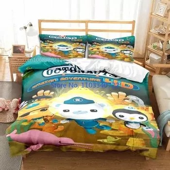 Аниме Октонавты Дети Пододеяльник Комплект 3D Печать Одеяло Постельное Белье для Мальчика Девочки Постельные Комплекты Домашний Декор Спальни Child 120x150cm