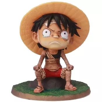 Аниме One Piece Bandage Luffy Angry Boy ПВХ фигурка смола коллекционная модель игрушка кукла подарки
