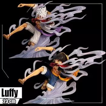 Аниме One Piece Бог Солнца Ника Луффи Фигурка Шестерня 5 Луффи ПВХ Фигурка GK Статуя Коллекция Модель Игрушки Для Детей Подарки Pack of 1 белый