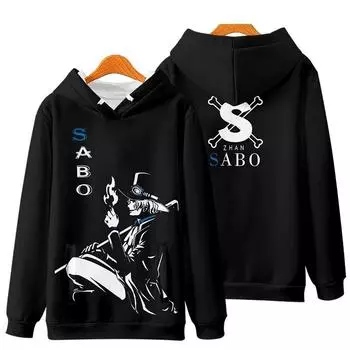 Аниме ONE PIECE Мужчины Женщины Толстовки Осень Повседневный Пуловер Пот Толстовка Мода Обезьяна D Луффи Косплей Толстовки Хип-Хоп Толстовка Одежда XS чёрный