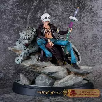 Аниме One Piece Самурай Трафальгар Ло Снежный Леопард ПВХ Фигурка Статуэтка Игрушка Подарок