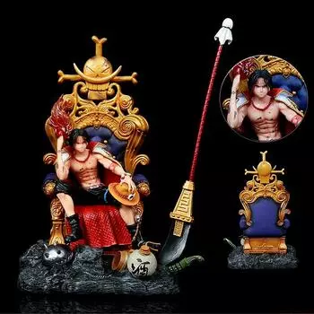 Аниме One Piece Туз с Троном Эдвард Ньюгейт Нож Битва Вер. GK ПВХ Действие Фигура Статуя Коллекция Модель Игрушка разноцветный