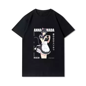 Аниме «Опасности в моем сердце», летние повседневные черные хлопковые топы с короткими рукавами и принтом, женские футболки с круглым вырезом и котами, футболки с мультяшным рисунком XXXL