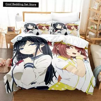 Anime Ore o Suki nano wa Omae dake kayo Bedding Set Single Twin Full Queen King Size Bed Set Adult Kid Bedroom Duvetcover Sets EU single(135x200cm)