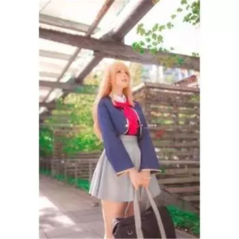 Аниме Oshi No Ko Ruby Hoshino Kana Arima Косплей Костюм Синяя школьная форма Карнавальный костюм Полный комплект Ruby Косплей one size чёрный