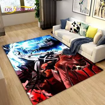 Аниме отбеливатель японский мультяшный коврик большой, ковер для гостиной, спальни, дивана, коврик для украшения, детские игры, нескользящий напольный коврик 40x60cm