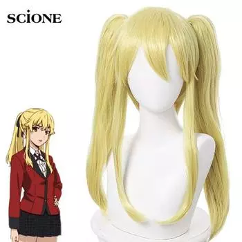 Аниме парик KAKEGURUI Meari Saotom длинный парик косплей парик для ролевых игр золотой цвет 50 см золотой