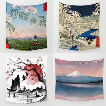 Аниме пейзаж декоративный гобелен домашний декор стены офис гостиная гобелен 100x75cm