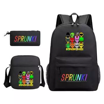 Аниме Периферийный Повседневный Рюкзак Студенческий Рюкзак, Подарок к школе, Школьная Сумка, Сумка для Ланча, Сумка для Карандашей Набор из Трех Предметов One Size