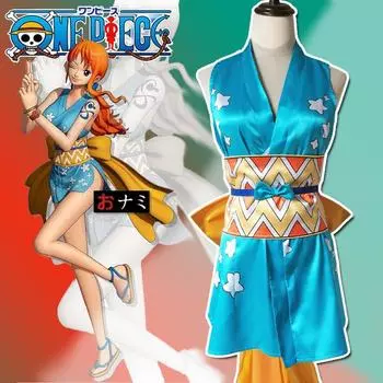 Аниме персонаж Косплей One Piece Lufei Соломенная шляпа Сейлор Нами Костюмы для косплея.