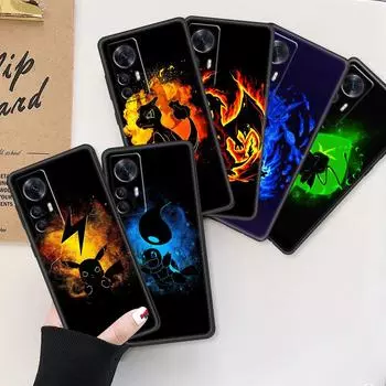 Аниме Пикачу Покемоны для Xiaomi Mi 13 13Pro 12X 12 11 11T 11i 10T 10 Pro Lite Ultra 5G 9T 8 черный чехол для телефона Mi A3(CC9E)