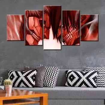 Аниме Плакат Атака Титанов Настенный Декор Холст Картина Настенное Искусство Украшение Комнаты Рамка Подарок 20x35 20x45 20x55cm