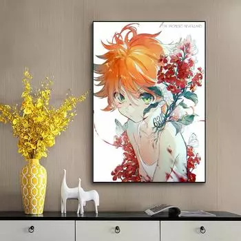 Аниме постер «Обещанный Неверленд», японский аниме фильм, сериал, мультяшный постер, холст, художественный принт, украшение для дома, без рамки 21cm30cm NoFrame