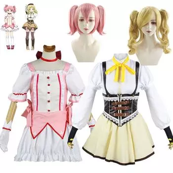 Аниме Puella Magi Madoka Magica Kaname Akemi Homura Tomoe Mami костюмы для косплея парик женская школьная форма для девочек платье xs