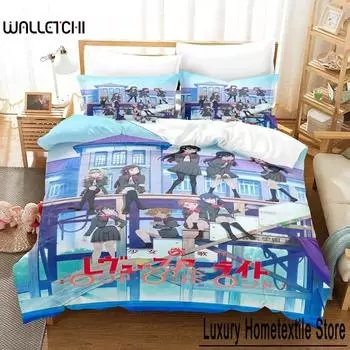 Anime Revue Starlight Bedding Set Boys Girls Twin Queen Size Duvet Cover Pillowcase Bed Kids Adult Fashion Home Textile 70x133cm 2pcs