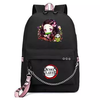 Аниме-рюкзак Demon Slayer Back To School Рюкзак Kawaii Рюкзак Сумка для студентов, рюкзак для мальчиков и девочек, женская дорожная сумка Mochila