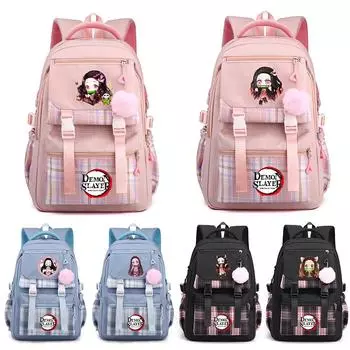 Аниме Рюкзак «Убийца Демонов» для подростков, школьная сумка для девочек и мальчиков, студенческая детская сумка для книг, мужская и женская дорожная сумка Mochila