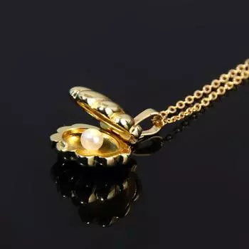 Аниме Русалка Мелодия ракушка жемчужный медальон кулон ожерелье для женщины милые вечерние свадебные украшения колье подарок для нее