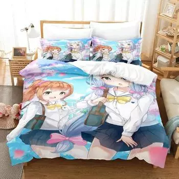 Anime Sagiri Izumi Eromanga Sensei Bedding Set Duvet Cover Bed Set Quilt Cover Pillowcase Comforter king Queen Size 70x133cm 2pcs
