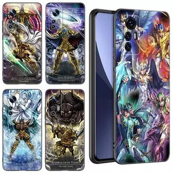 Аниме Saint-Seiya черный силиконовый чехол для телефона Xiaomi Mi 9 SE 8 10T 11 12 13 Lite 9T 11T 12S 12T 13T 14 Pro 5G NE 11i 12X Xiaomi Mi 8