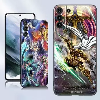 Аниме Saint-Seiya черный силиконовый чехол для телефона Samsung Galaxy S23 S21 S20 FE S24 S22 Ultra S10E S10 S9 S8 Plus Samsung S20 Plus