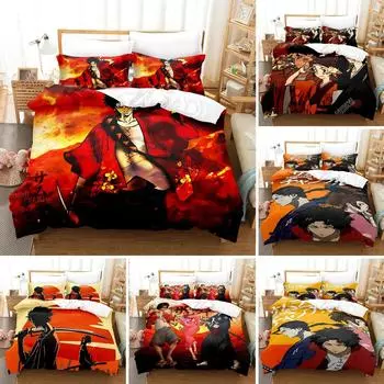 Anime Samurai Champloo Bedding Set Duvet Cover Bedroom Comforter Covers Single Twin King Size Quilt Cover Home Textile 70x133cm 2pcs