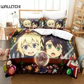 Аниме Серафим конца Микаэла комплект постельного белья для мальчиков и девочек Twin Queen Size пододеяльник наволочка кровать дети взрослые домашний текстильтекстиль EU Single 135x200cm