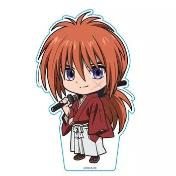 Аниме-сериал Rurouni Kenshin -Meiji Swordsman Romantic Story- Большая акриловая фигурка (с подставкой) А [Кеншин Химура]