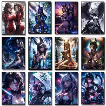 Anime Sexy Girl Cleopatra Posters and Print Canvas Printing Kawaii Cartoon Manga Wall Art Picture for Living Room Home Decor 21cm30cm NoFrame