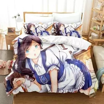 Anime Shoujo Kageki Revue Starlight Bedding Set Duvet Cover Bed Set Quilt Cover Pillowcase Comforter king Queen Size Boys Adult EU Twin 135x200cm