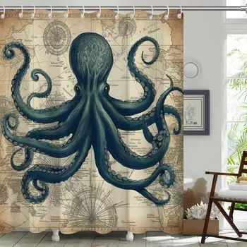 Anime Shower Curtains Ocean,Bathroom Curtain,Shower Curtains for Bathroom,Bath Curtain,72x72 Inches 120x180CM