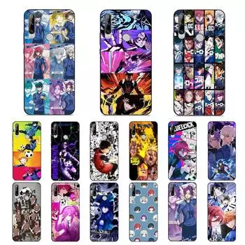 Аниме синий чехол для телефона с замком для Huawei Y9 6 7 5 Prime Enjoy 7s 7 8 plus 7a 9e 9plus 8E Lite Psmart Shell Huawei Y6 2018